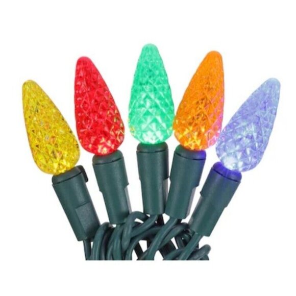 GE StayBright 150 Ct 37.2 ft Multicolor C5 LED Christmas String Lights New Retro - Picture 4 of 13